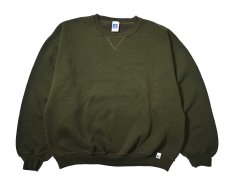 画像1: 90s Used Russell Athletic Blank Sweat Shirt Olive (1)