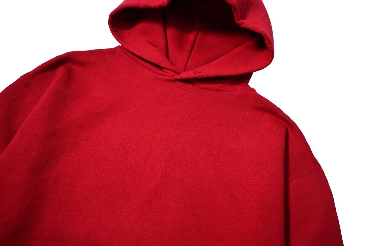 画像2: 90s Used Russell Athletic Blank Sweat Hoodie Burgundy made in USA (2)