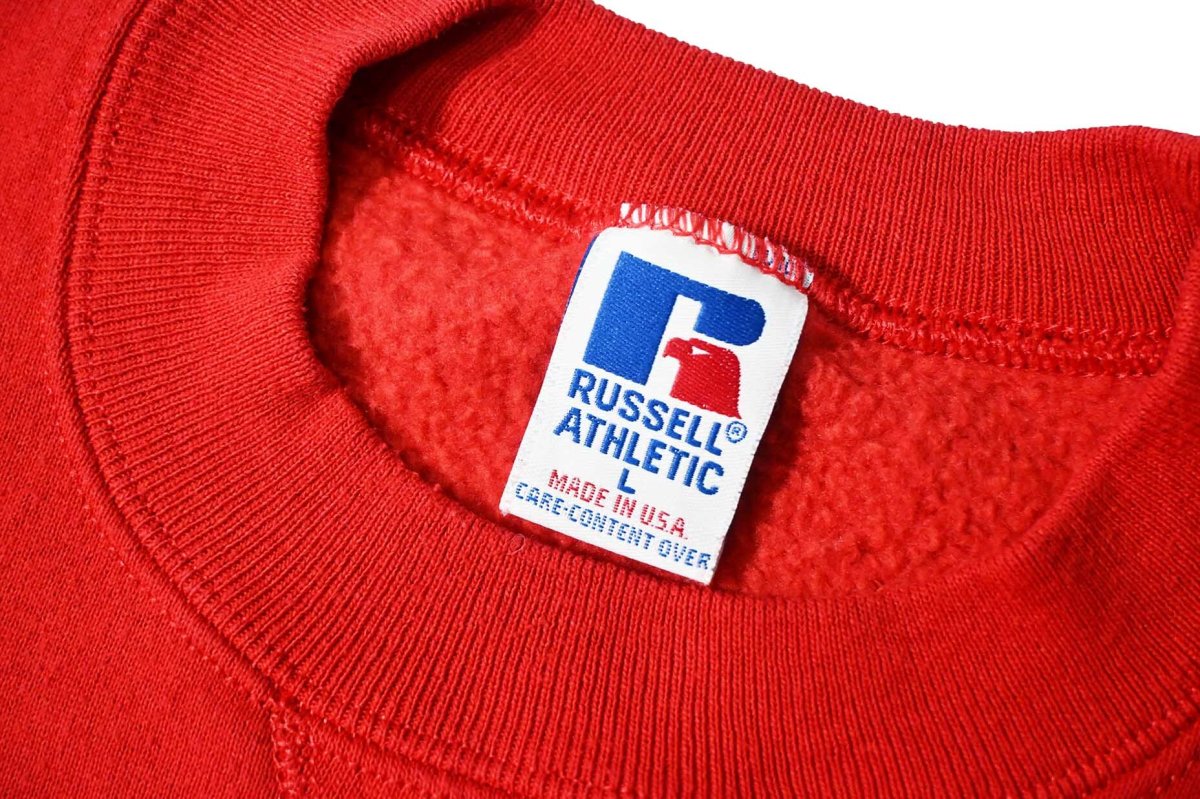 画像4: 90s Used Russell Athletic Blank Sweat Shirt Red made in USA (4)