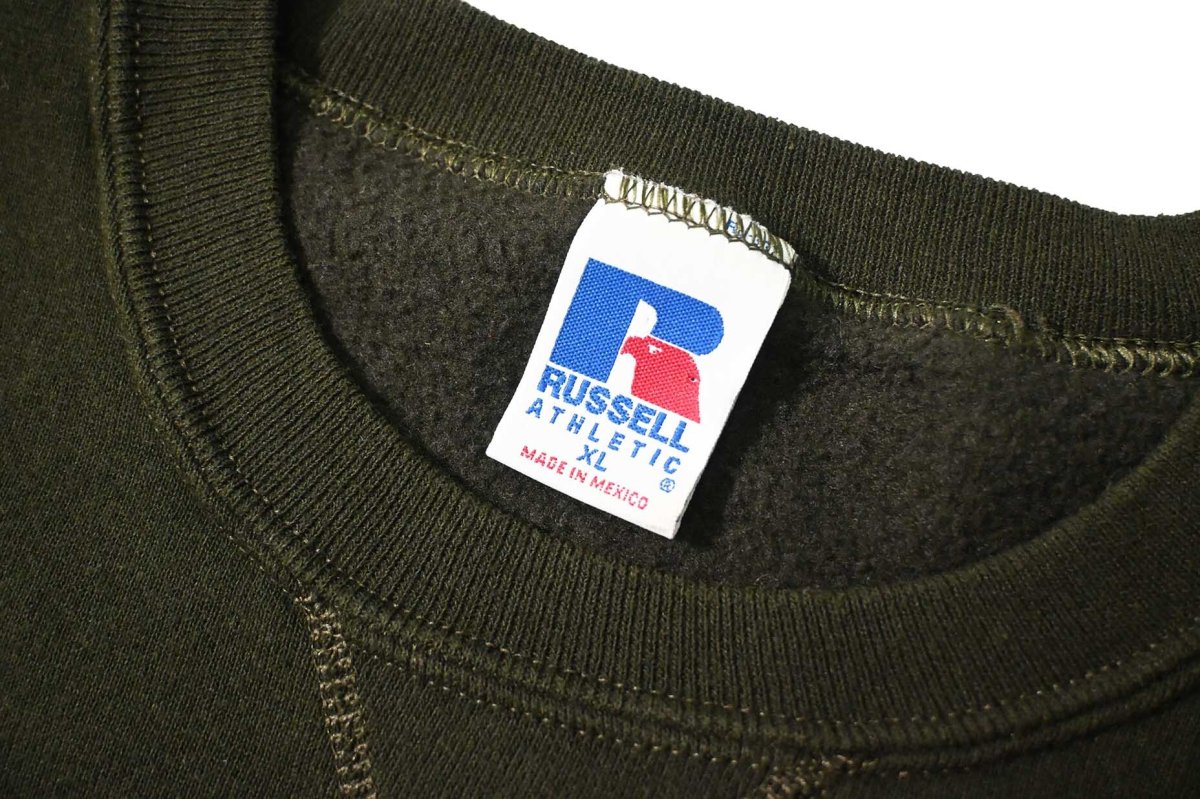 画像4: 90s Used Russell Athletic Blank Sweat Shirt Olive (4)