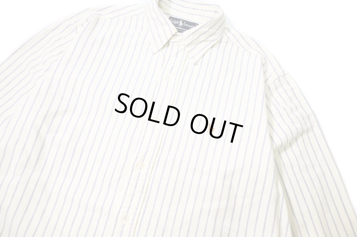 画像2: 90-00s Used Ralph Lauren Stripe B/D Shirt (2)