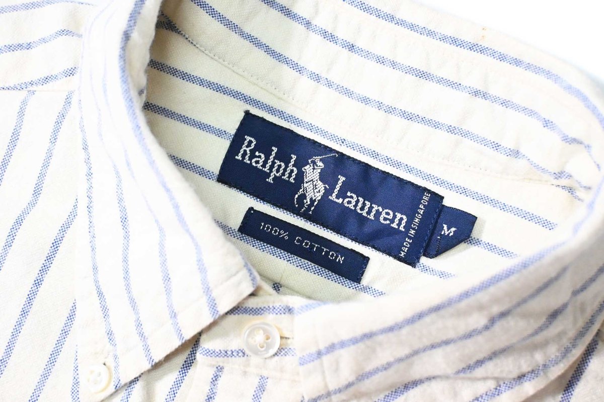 画像4: 90-00s Used Ralph Lauren Stripe B/D Shirt (4)