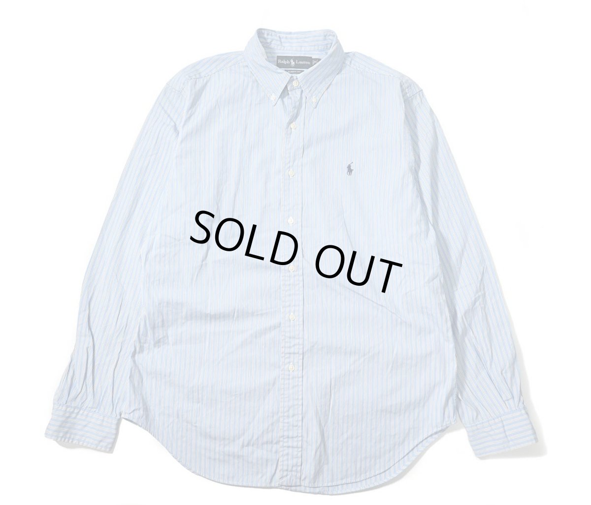 画像1: 90-00s Used Ralph Lauren Stripe B/D Shirt "Classic Fit" (1)