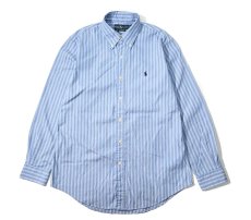 画像1: 90-00s Used Ralph Lauren Stripe B/D Shirt "Custom Fit" (1)