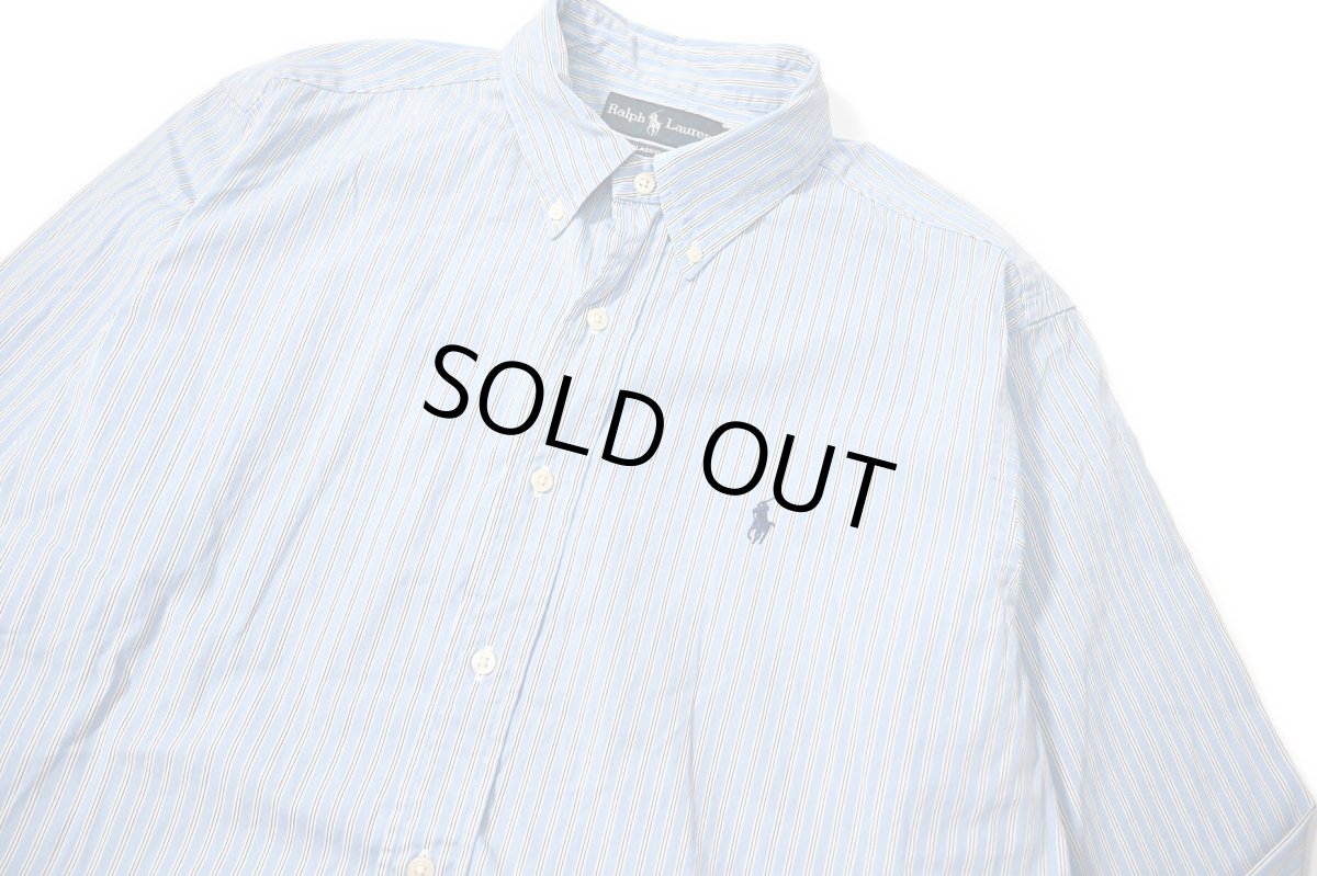 画像2: 90-00s Used Ralph Lauren Stripe B/D Shirt "Classic Fit" (2)
