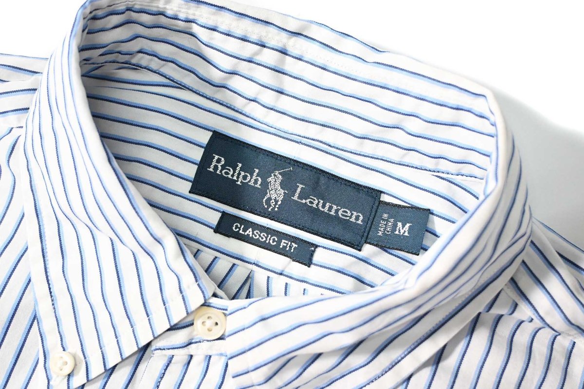 画像4: 90-00s Used Ralph Lauren Stripe B/D Shirt "Classic Fit" (4)