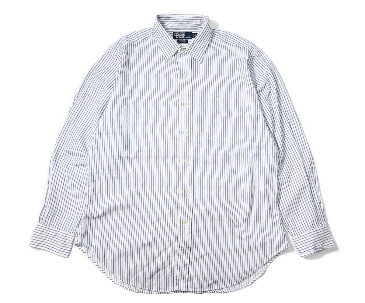画像1: 90-00s Used Polo Ralph Lauren Stripe Shirt "Andrew" (1)