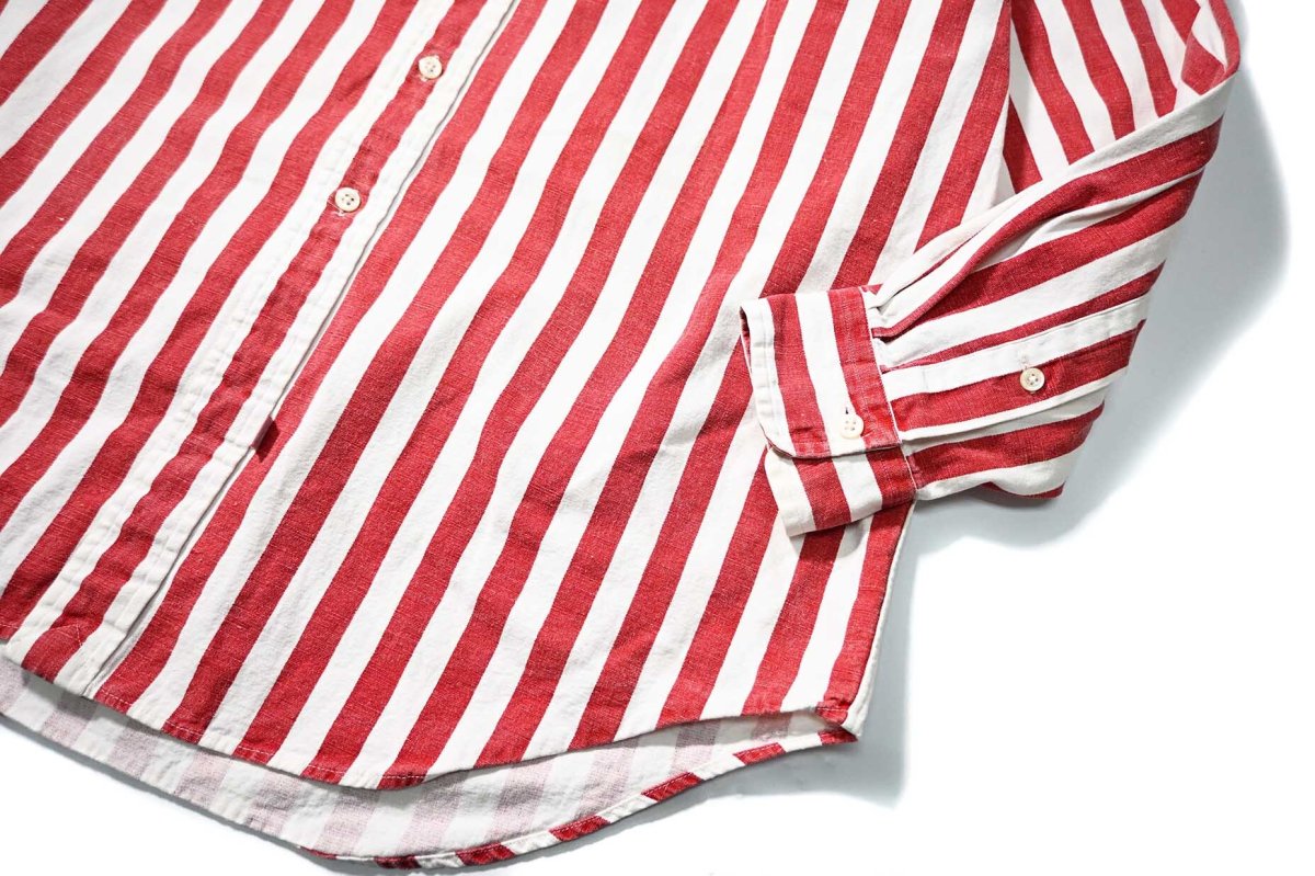画像3: 90-00s Used Ralph Lauren Stripe B/D Cotton/Linen Shirt (3)