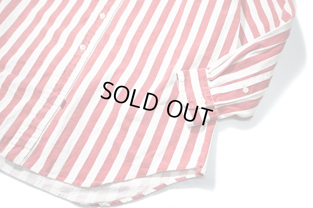 画像3: 90-00s Used Ralph Lauren Stripe B/D Cotton/Linen Shirt (3)