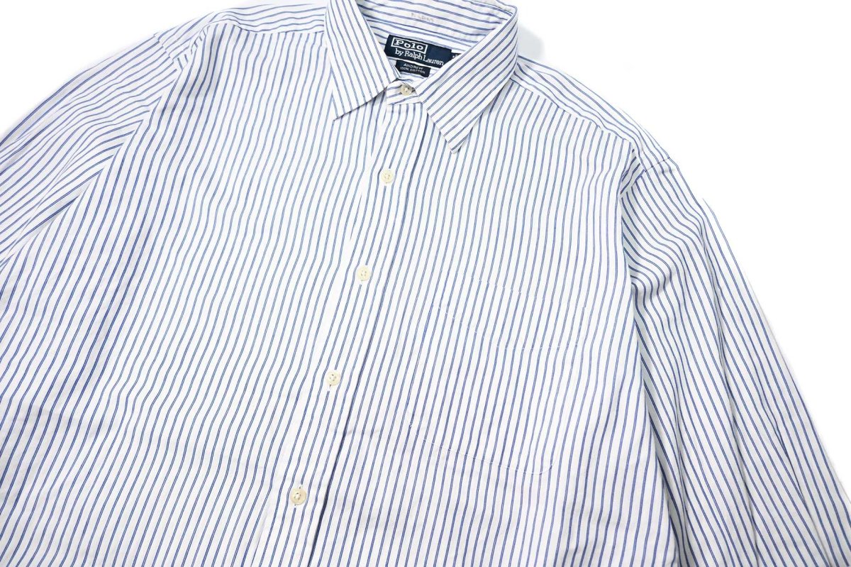 画像2: 90-00s Used Polo Ralph Lauren Stripe Shirt "Andrew" (2)