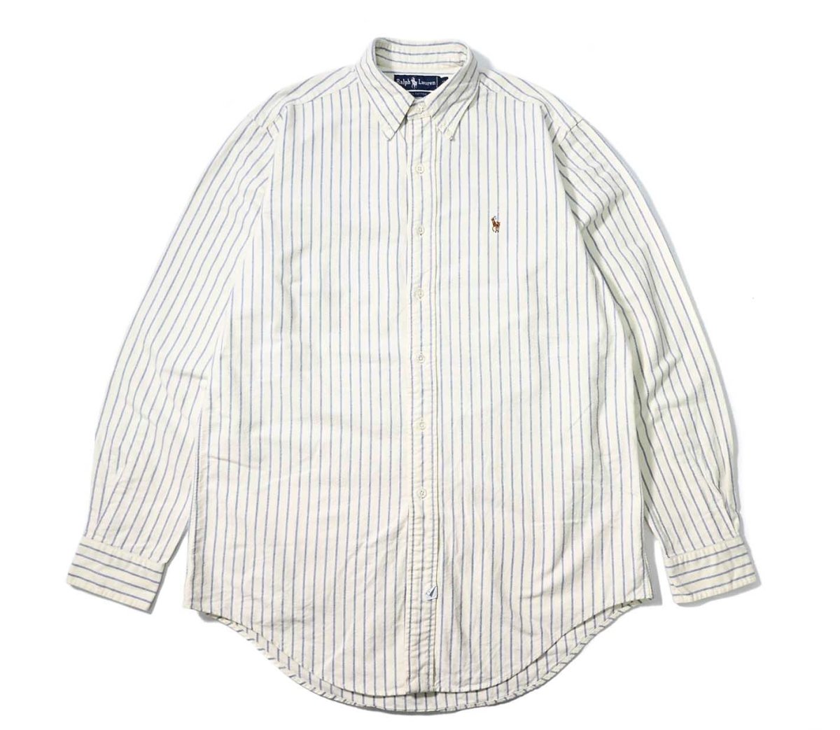 画像1: 90-00s Used Ralph Lauren Stripe B/D Shirt (1)