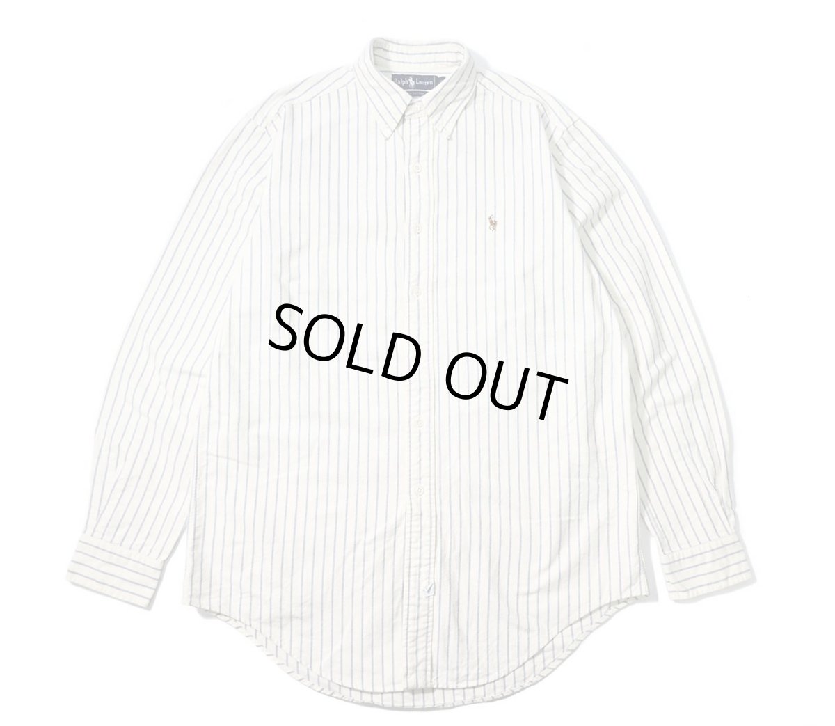 画像1: 90-00s Used Ralph Lauren Stripe B/D Shirt (1)