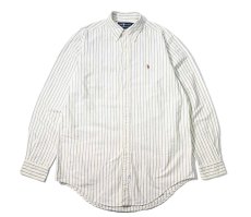 画像1: 90-00s Used Ralph Lauren Stripe B/D Shirt (1)