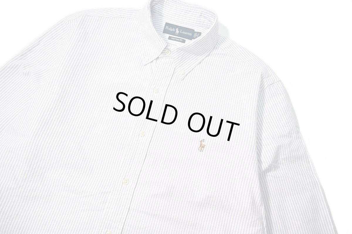 画像2: 90-00s Used Ralph Lauren Stripe B/D Shirt "Custom Fit" (2)