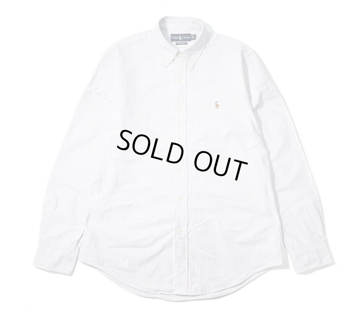 画像1: 90-00s Used Ralph Lauren Stripe B/D Shirt "Custom Fit" (1)