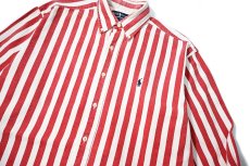 画像2: 90-00s Used Ralph Lauren Stripe B/D Cotton/Linen Shirt (2)