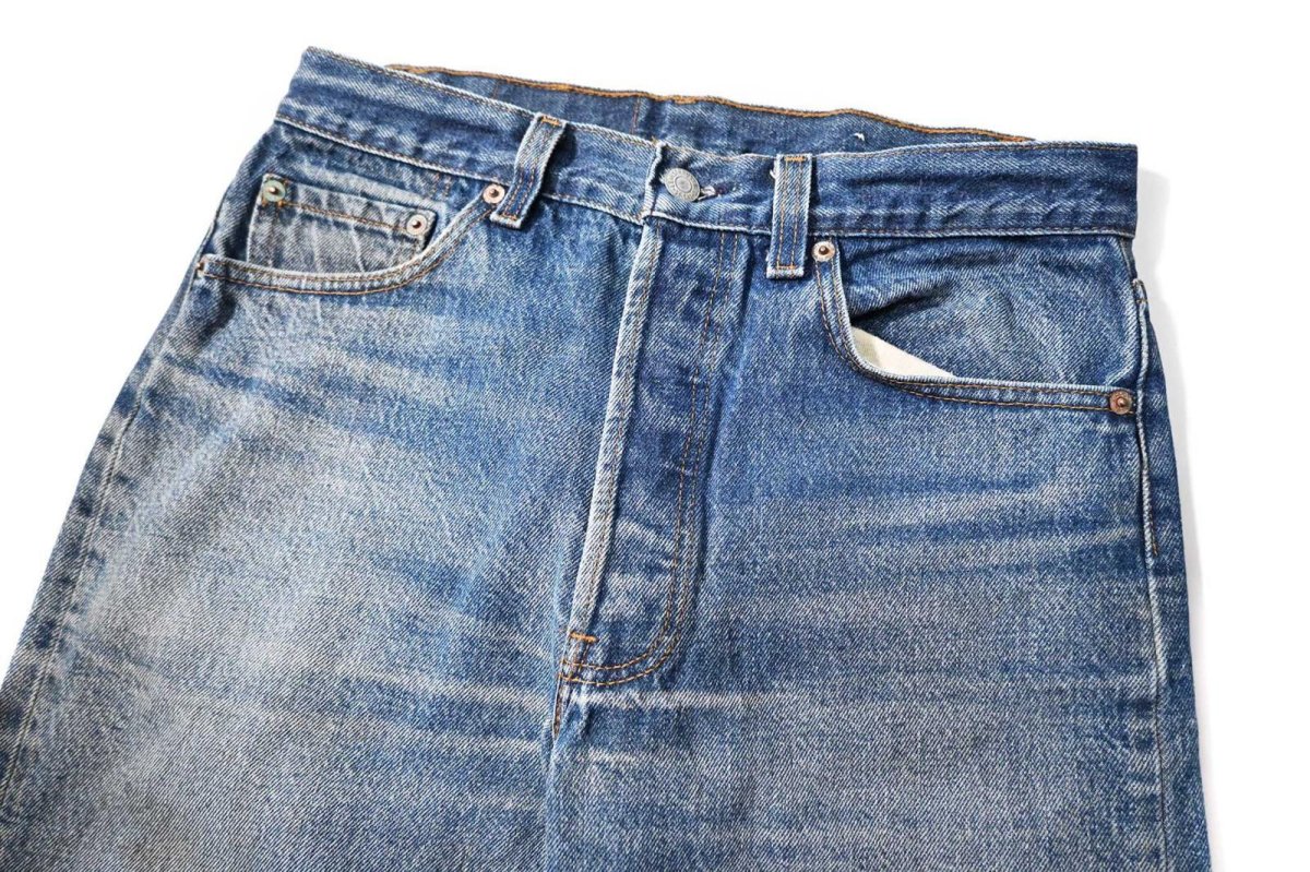 画像2: 80s Used Levi's 501 Denim Pants made in USA リーバイス (2)