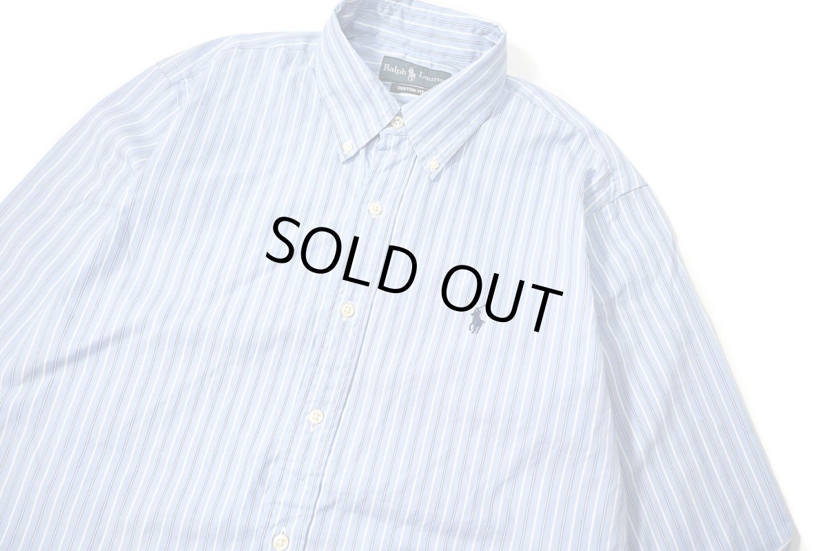 画像2: 90-00s Used Ralph Lauren Stripe B/D Shirt "Custom Fit" (2)