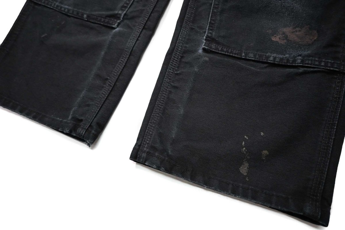 画像3: Used Carhartt Duck Double Knee Carpenter Pants Black made in USA カーハート (3)
