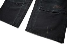 画像3: Used Carhartt Duck Double Knee Carpenter Pants Black made in USA カーハート (3)