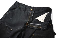 画像5: Used Carhartt Duck Double Knee Carpenter Pants Black made in USA カーハート (5)