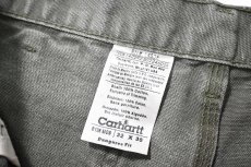 画像6: 08' Used Carhartt Duck Double Knee Carpenter Pants Moss カーハート (6)