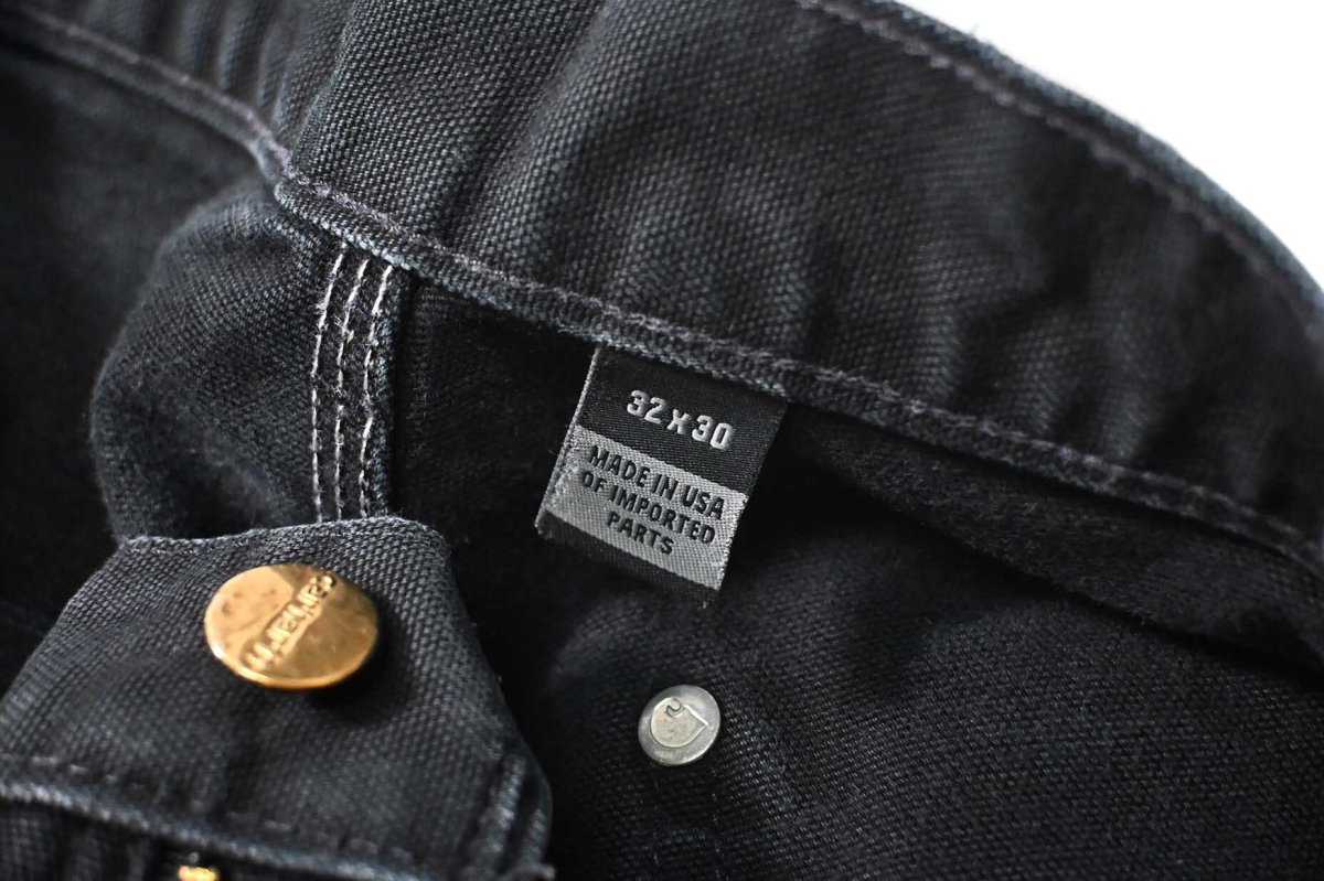 画像6: Used Carhartt Duck Double Knee Carpenter Pants Black made in USA カーハート (6)