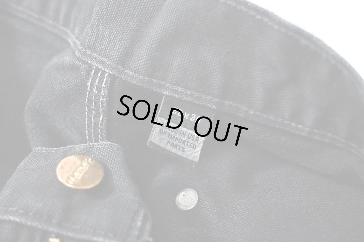 画像6: Used Carhartt Duck Double Knee Carpenter Pants Black made in USA カーハート (6)