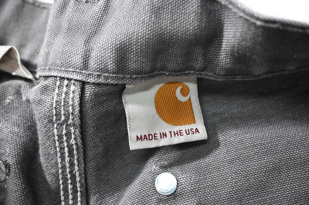 画像6: 16' Used Carhartt Duck Double Knee Carpenter Pants Gravel made in USA カーハート (6)