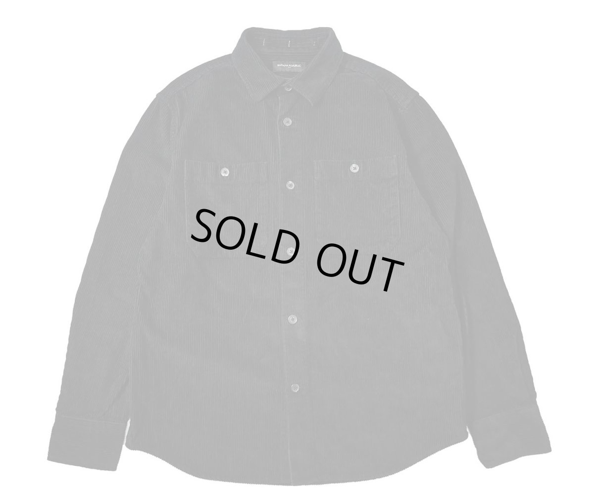 画像1: Used Banana Republic Corduroy Shirt Black (1)