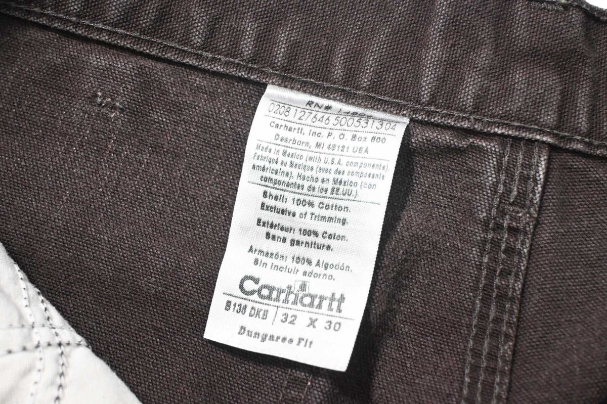 画像6: 08' Used Carhartt Duck Double Knee Carpenter Pants Dark Brown カーハート (6)