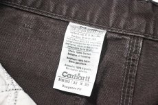 画像6: 08' Used Carhartt Duck Double Knee Carpenter Pants Dark Brown カーハート (6)
