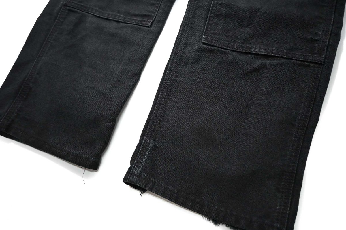 画像3: 20' Used Carhartt Duck Double Knee Carpenter Pants Black made in USA カーハート (3)