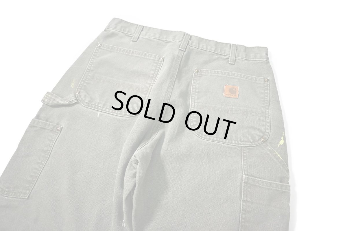 画像4: 08' Used Carhartt Duck Double Knee Carpenter Pants Moss カーハート (4)
