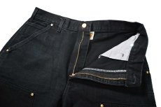 画像5: 14' Used Carhartt Duck Double Knee Carpenter Pants Black made in USA カーハート (5)