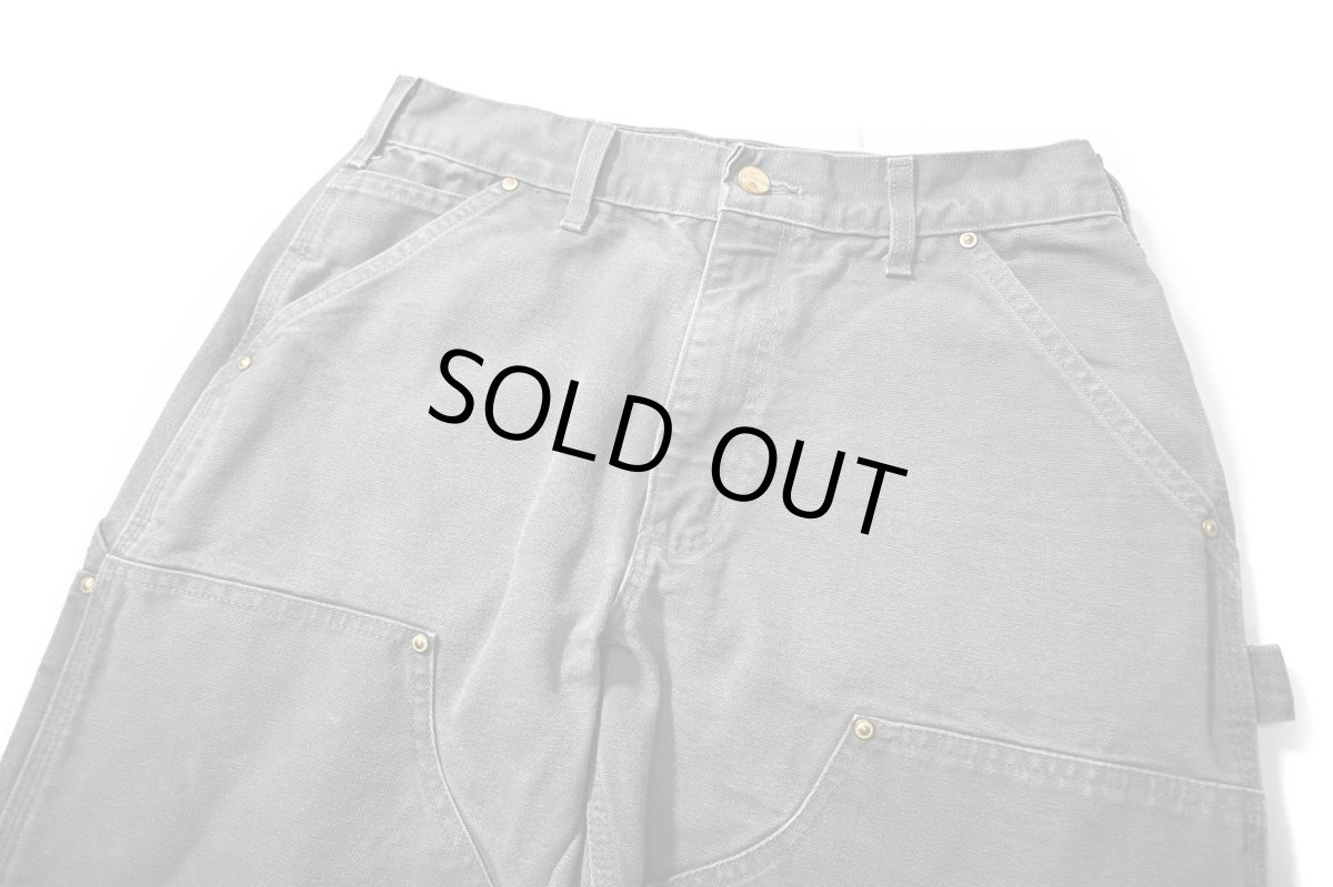 画像2: 16' Used Carhartt Duck Double Knee Carpenter Pants Gravel made in USA カーハート (2)