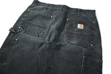画像5: Used Carhartt Duck Double Knee Carpenter Pants Black カーハート (5)