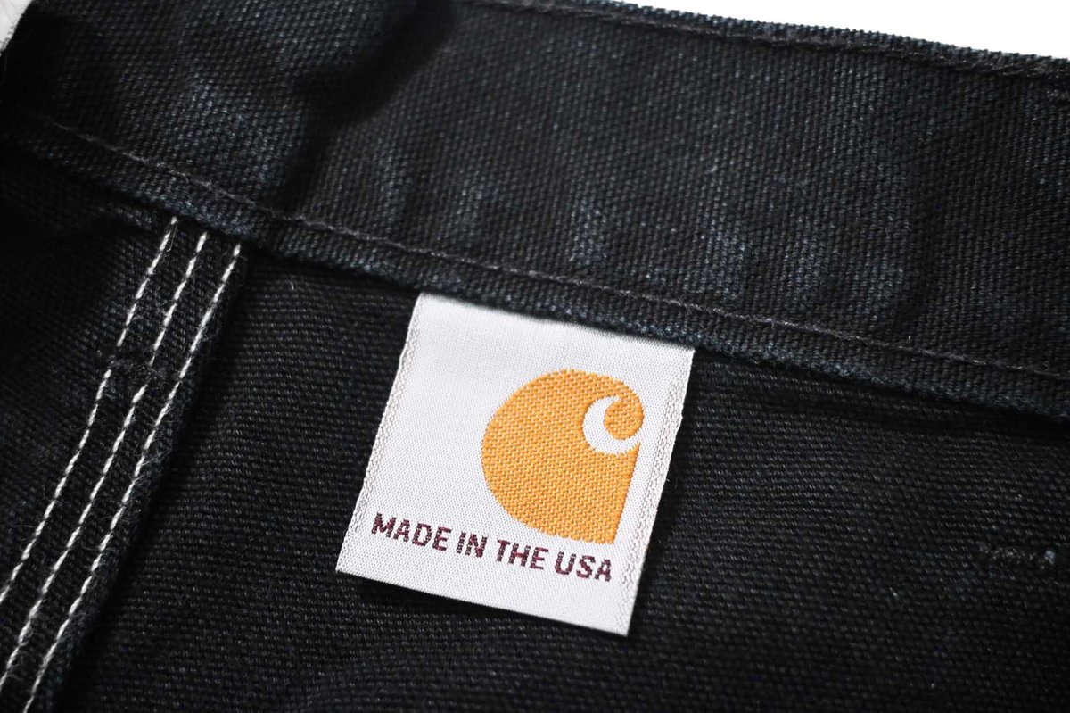 画像6: 14' Used Carhartt Duck Double Knee Carpenter Pants Black made in USA カーハート (6)