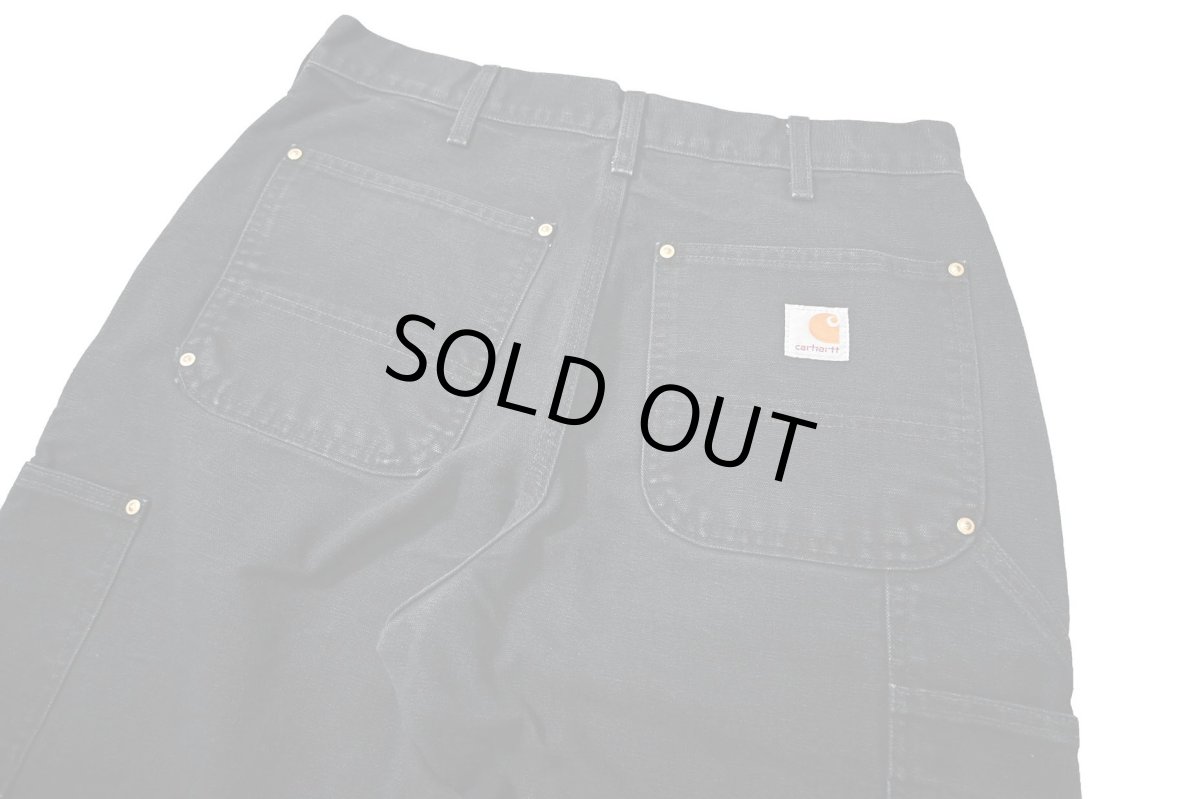 画像4: 14' Used Carhartt Duck Double Knee Carpenter Pants Black made in USA カーハート (4)