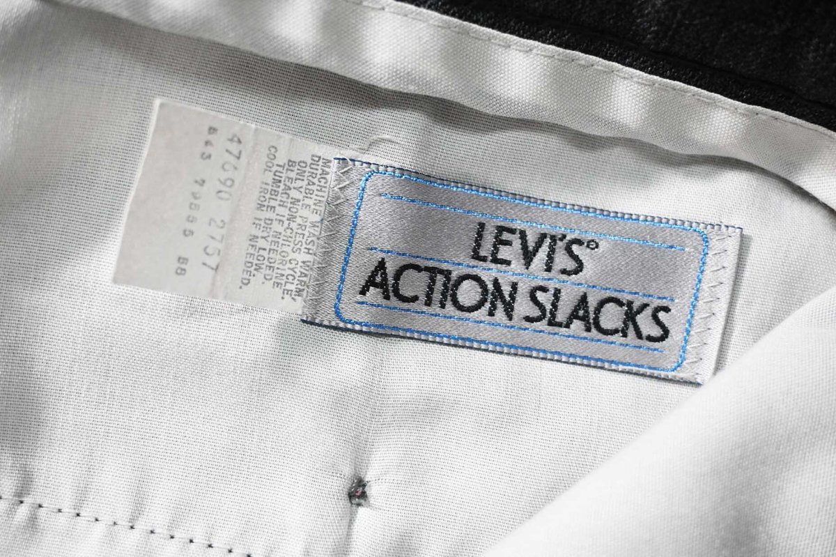 画像6: 80-90s Used Levi's Action Slacks Charcoal (6)
