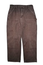 画像1: 08' Used Carhartt Duck Double Knee Carpenter Pants Dark Brown カーハート (1)