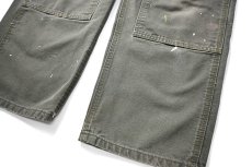 画像3: 08' Used Carhartt Duck Double Knee Carpenter Pants Moss カーハート (3)