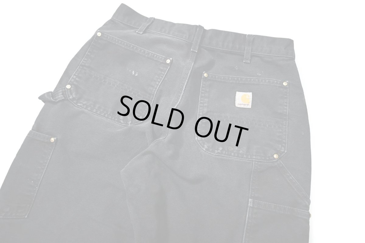 画像4: Used Carhartt Duck Double Knee Carpenter Pants Black made in USA カーハート (4)