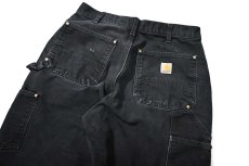 画像4: Used Carhartt Duck Double Knee Carpenter Pants Black made in USA カーハート (4)