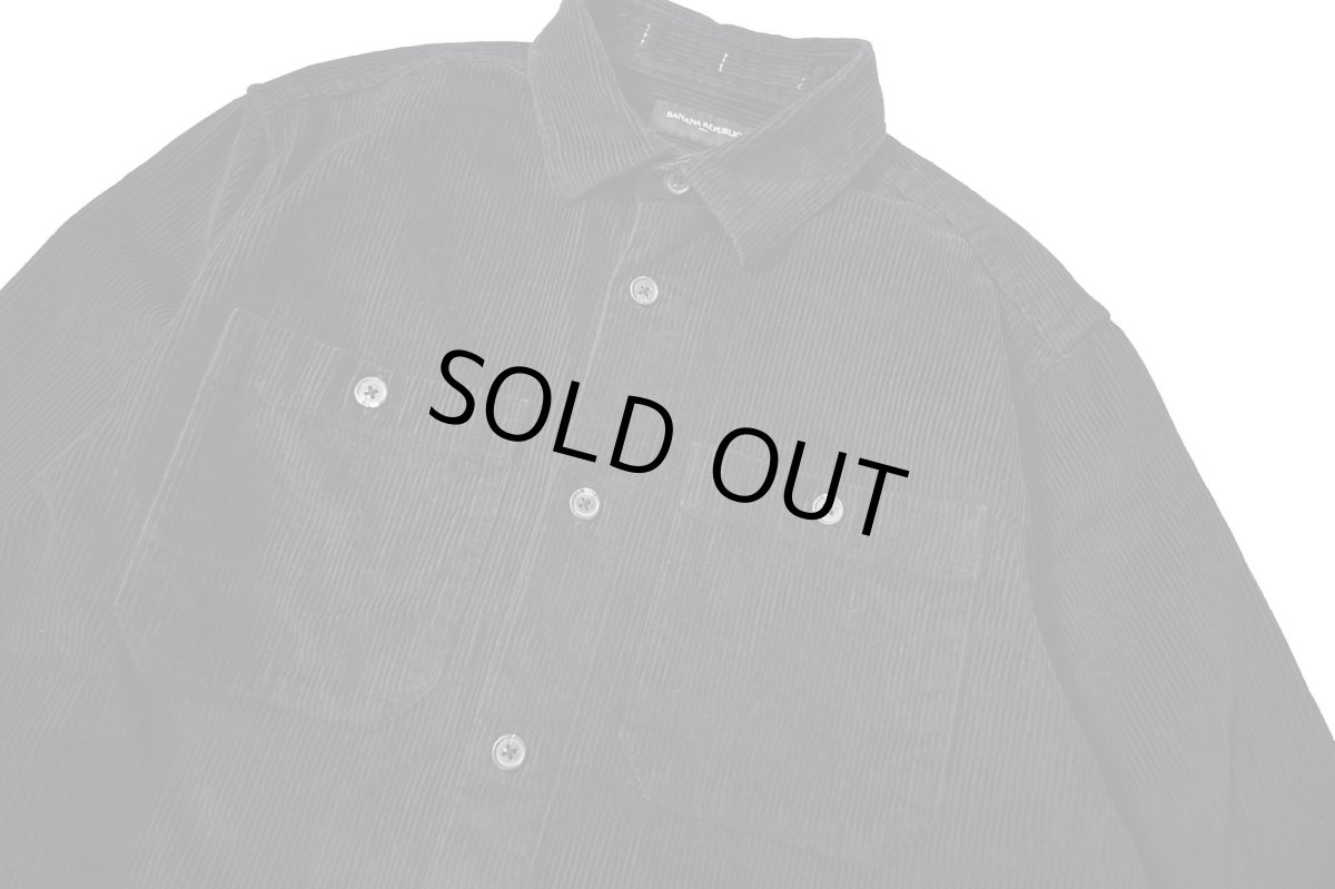 画像2: Used Banana Republic Corduroy Shirt Black (2)
