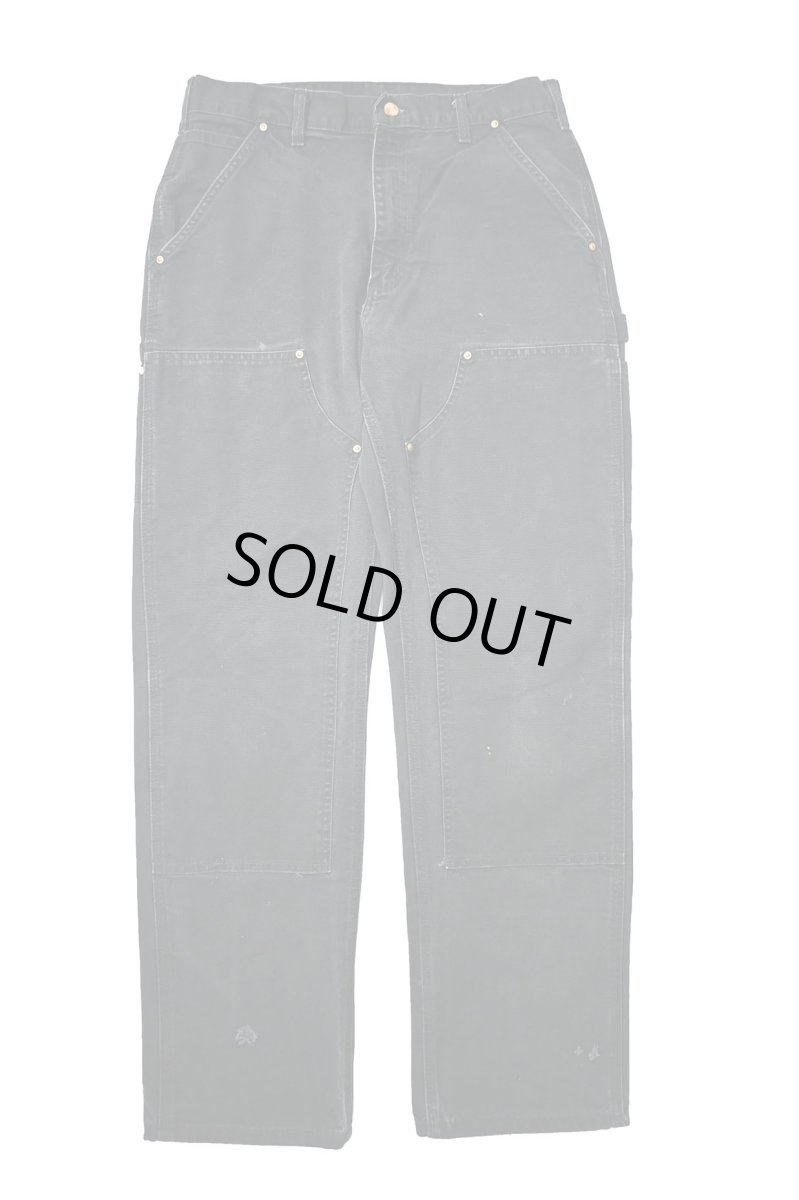 画像1: 00s Used Carhartt Duck Double Knee Carpenter Pants Black カーハート (1)