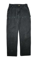 画像1: 00s Used Carhartt Duck Double Knee Carpenter Pants Black カーハート (1)