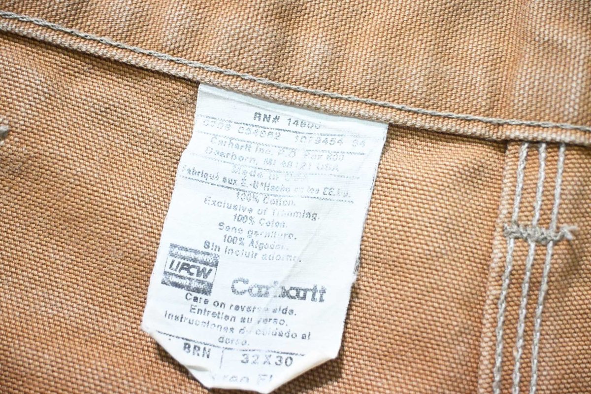 画像6: 06' Used Carhartt Duck Double Knee Carpenter Pants Brown made in USA カーハート (6)