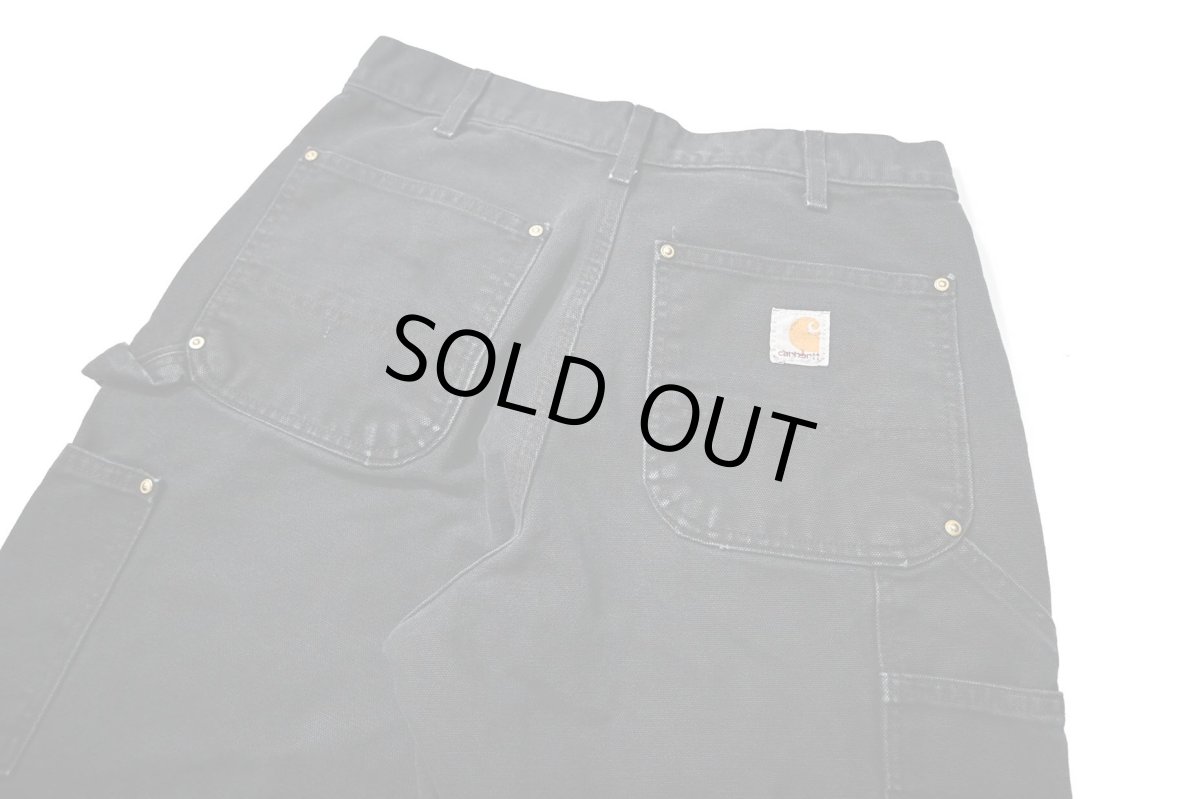 画像4: 20' Used Carhartt Duck Double Knee Carpenter Pants Black made in USA カーハート (4)