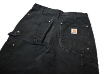 画像4: 20' Used Carhartt Duck Double Knee Carpenter Pants Black made in USA カーハート (4)